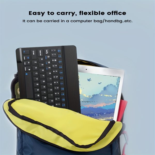 Portable Mini Wireless Keyboard and Mouse Combo, Ultra-Slim Design, Rechargeable Lithium-Polymer Battery, 550mAh, Compatible with Laptop, Desktop, PC, Tablet, iPad, Android, Macbook, Optical Movement Detection, Silent Click, Type-C Charging, No Fast Charging, 0.03-3W Power Range - Image 9