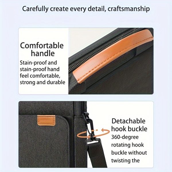 Novelbox Tablet Laptop Shoulder Bag, Protective Sleeve for 32.77cm for iPad Pro M1, 31.24cm-33.02cm Surface Pro 3/4/5/6/7/8/X, 2016-2020 MacBook Pro/Air, Polyester Fiber, Durable Lining, Easy Clean with Damp Cloth - Image 9
