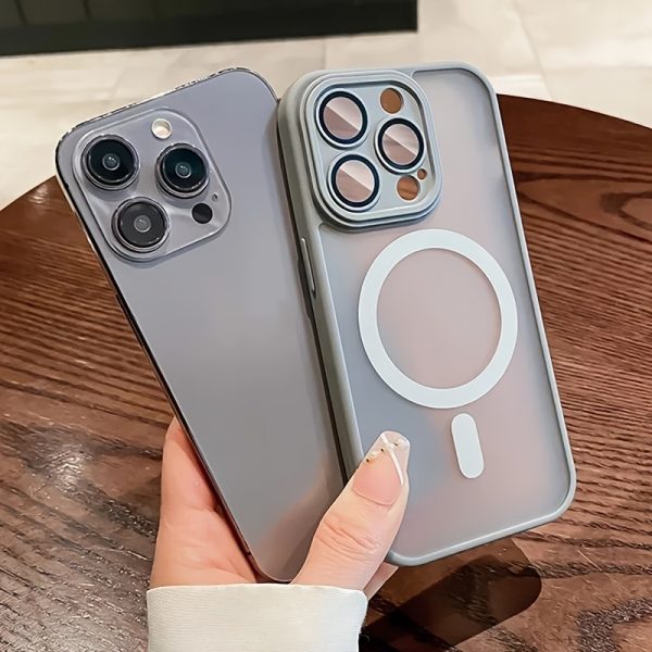 Luxury Magnetic Wireless Charge Phone Case for iPhone 16 15 14 13 12 11 Pro Max Plus Matte Translucent Hard PC Armor Shockproof Camera Lens Protection Cover - Image 8