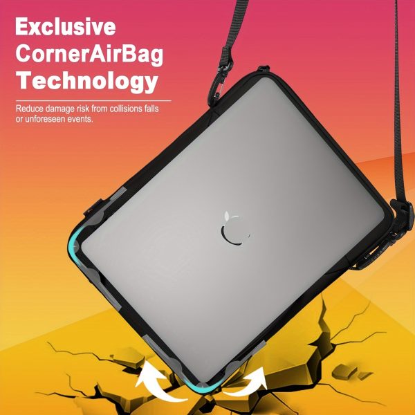 33.78-35.56 cm MacBook Air M3/M2 2024/2022, Pro 33.02cm M2, Air 34.54cm M3, Tab S8 Ultra 37.08cm, Lightweight Polyester Shoulder Bag with Strap, TSA-Compliant, Wipe Clean - Image 9