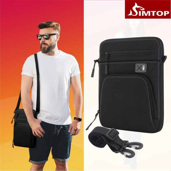 33.78-35.56 cm MacBook Air M3/M2 2024/2022, Pro 33.02cm M2, Air 34.54cm M3, Tab S8 Ultra 37.08cm, Lightweight Polyester Shoulder Bag with Strap, TSA-Compliant, Wipe Clean