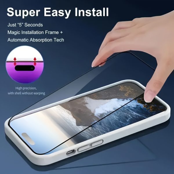 3pcs for iPhone 16 16 Plus 16 Pro 16Pro Max 12/13/14/15 pro max Series, Tempered Glass Screen Protector Ultra-high Definition, 9H Hardness - Image 4