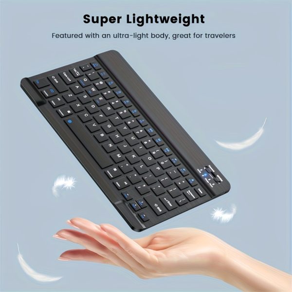 Portable Mini Wireless Keyboard and Mouse Combo, Ultra-Slim Design, Rechargeable Lithium-Polymer Battery, 550mAh, Compatible with Laptop, Desktop, PC, Tablet, iPad, Android, Macbook, Optical Movement Detection, Silent Click, Type-C Charging, No Fast Charging, 0.03-3W Power Range - Image 10
