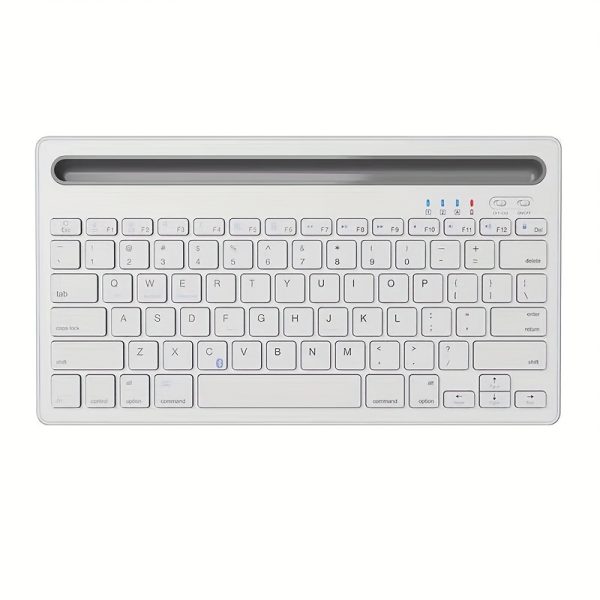 New Arrivals Hot! Wireless Keyboard, Ultra-thin Silent Multi-Device, Dual channel three systems, Dual device free switching. For iPad Phone Tablet Laptop Computer Android ios Windows. Stylish Portable Convenient Universal Multi-device Mini Wireless Keyboard. Rechargeable Keypad Universal Keyboard. Built-in Stand Slot.Office Games, Birthday & Holiday Gifts - Image 6