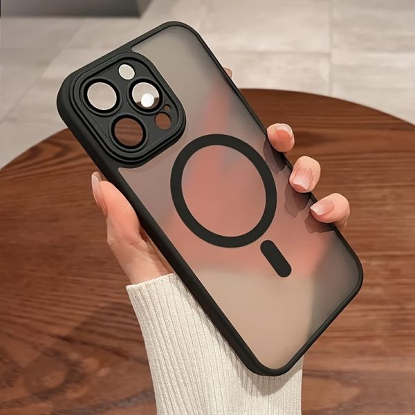 Luxury Magnetic Wireless Charge Phone Case for iPhone 16 15 14 13 12 11 Pro Max Plus Matte Translucent Hard PC Armor Shockproof Camera Lens Protection Cover - Image 10