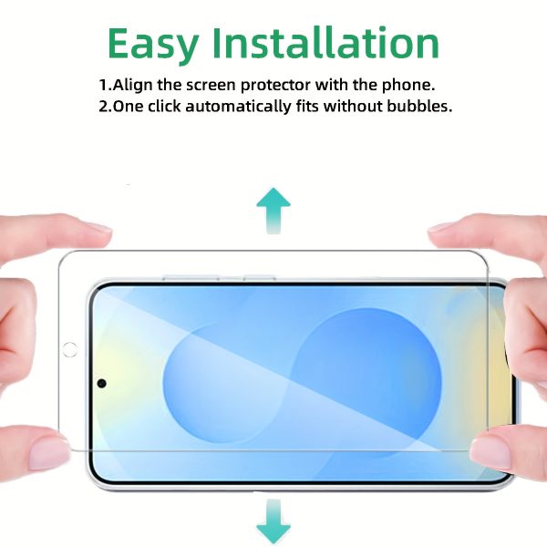 Pack of 3 High-Definition Fully Transparent Tempered Glass Screen Protectors, Compatible with Samsung Galaxy S25 / S25+ / S25 Ultra, Supports Ultrasonic Fingerprint Unlocking, Features an Oil-Repellent Coating, Scratch And Shatter Resistant, Smooth Surface, Designed to Be Compatible with Cases, Easy to Install. - Image 2