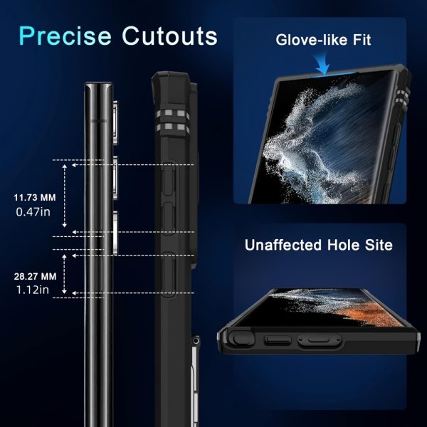 for Samsung S25 S24 S23 S22 S21 S20 Ultra A 42 A22 A 12 A32 A33 A51 A52 A72 A71 A73 A53 A14 A 13 A34 A54 A23 Case with Slide Camera Cover Built-in Rotated Ring Kickstand [Full Camera Protection] Protective Case - Image 11