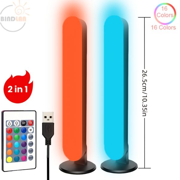 1/2 packs LED Strip Lights for Room, 24 Keys IR Remote Control Remote Control Smart RGB Strip Lights Gaming Lights, TV Ambient Backlight Sync with Music, RGB Desk Lamp for TV, PC, Room, Party Decoration - Image 6