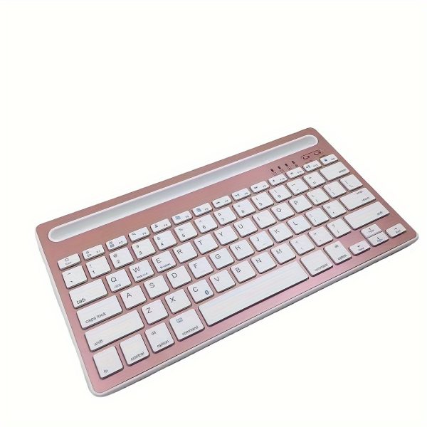 New Arrivals Hot! Wireless Keyboard, Ultra-thin Silent Multi-Device, Dual channel three systems, Dual device free switching. For iPad Phone Tablet Laptop Computer Android ios Windows. Stylish Portable Convenient Universal Multi-device Mini Wireless Keyboard. Rechargeable Keypad Universal Keyboard. Built-in Stand Slot.Office Games, Birthday & Holiday Gifts - Image 8