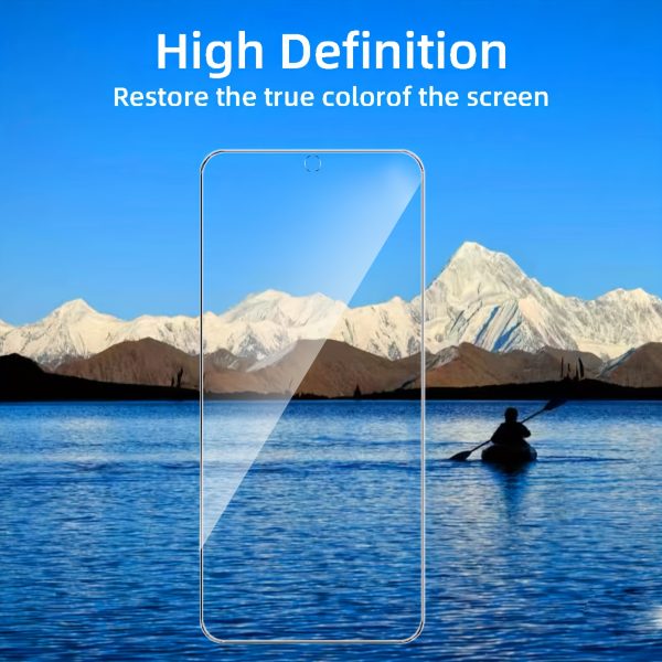 Pack of 3 High-Definition Fully Transparent Tempered Glass Screen Protectors, Compatible with Samsung Galaxy S25 / S25+ / S25 Ultra, Supports Ultrasonic Fingerprint Unlocking, Features an Oil-Repellent Coating, Scratch And Shatter Resistant, Smooth Surface, Designed to Be Compatible with Cases, Easy to Install. - Image 9