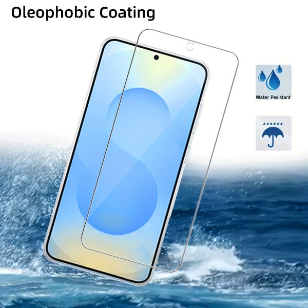 Pack of 3 High-Definition Fully Transparent Tempered Glass Screen Protectors, Compatible with Samsung Galaxy S25 / S25+ / S25 Ultra, Supports Ultrasonic Fingerprint Unlocking, Features an Oil-Repellent Coating, Scratch And Shatter Resistant, Smooth Surface, Designed to Be Compatible with Cases, Easy to Install. - Image 4