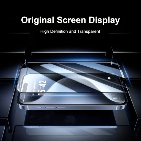 3pcs for iPhone 16 16 Plus 16 Pro 16Pro Max 12/13/14/15 pro max Series, Tempered Glass Screen Protector Ultra-high Definition, 9H Hardness - Image 2