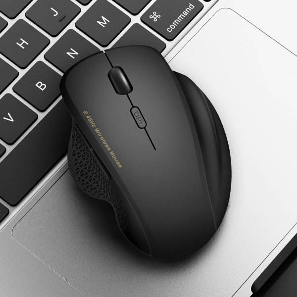 Wireless Mouse, 2.4G USB Computer Mouse, Ergonomic Optical Mouse, 6 Buttons, Plug and Play, Long Life, Portable Mouse for PC, Laptop, MAC, Chromebook, CONGDI - Image 5