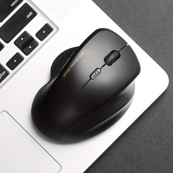 Wireless Mouse, 2.4G USB Computer Mouse, Ergonomic Optical Mouse, 6 Buttons, Plug and Play, Long Life, Portable Mouse for PC, Laptop, MAC, Chromebook, CONGDI - Image 4